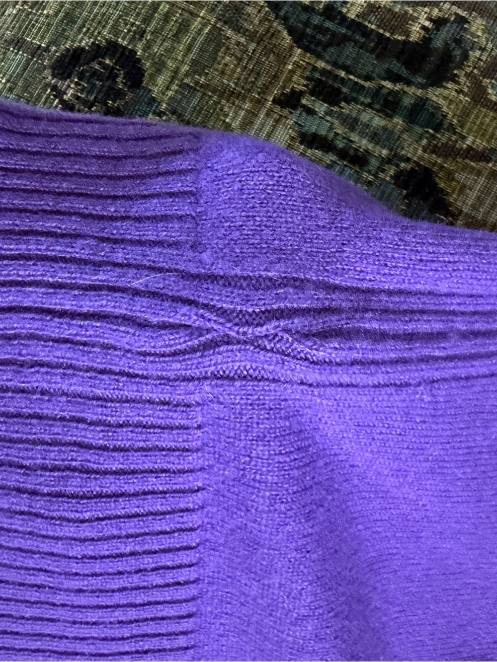 J.Crew 100% Cashmere Cardigan Sweater XL Purple NWT Classic Crewneck - Picture 9 of 10